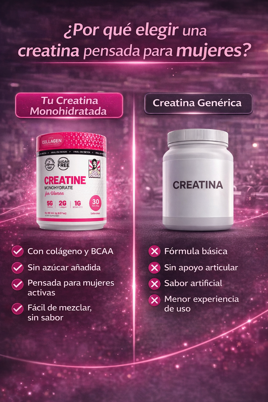 Creatina Monohidratada para Mujeres