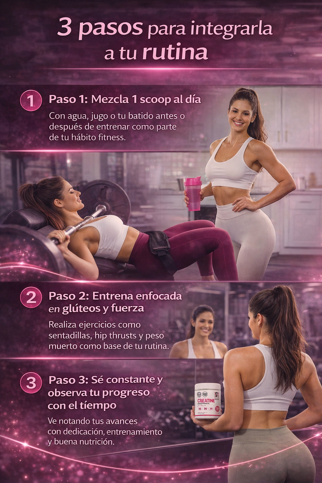 Creatina Monohidratada para Mujeres