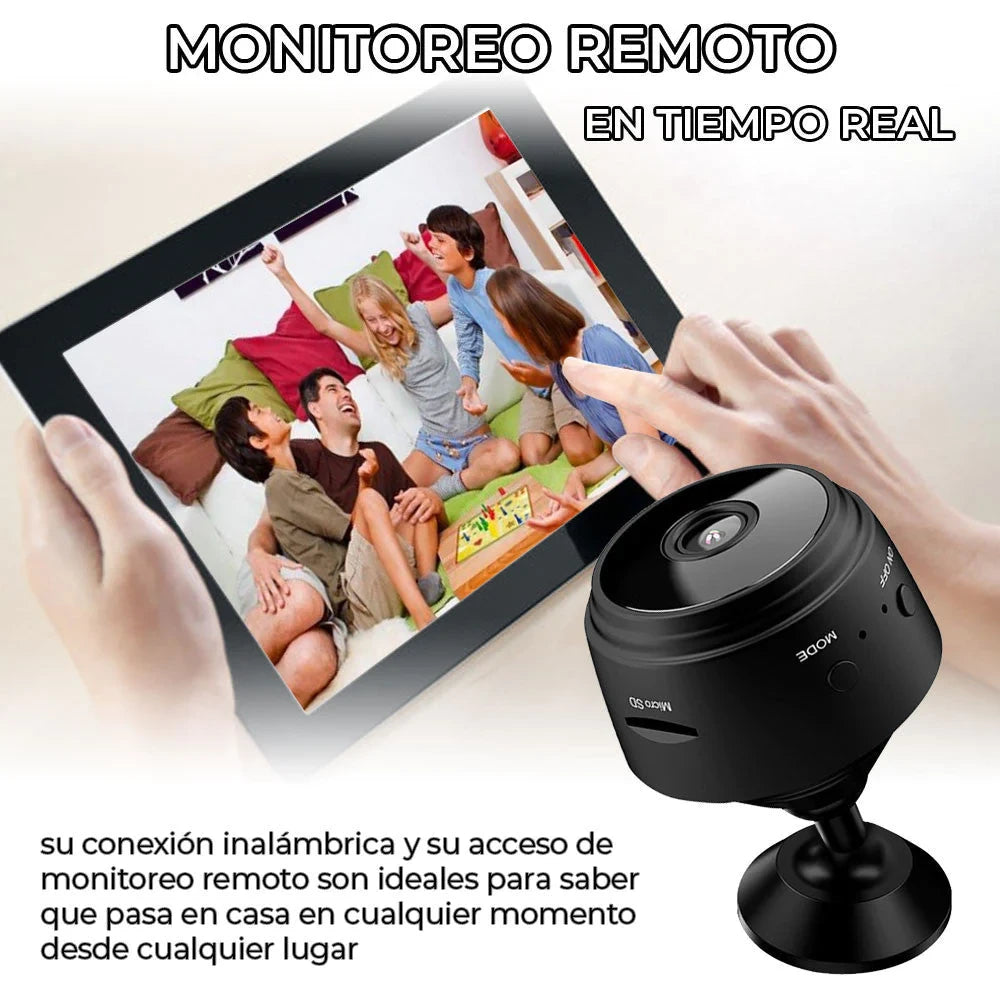 🔒 Mini Cámara de Seguridad WiFi Inteligente 1080P con Visión Nocturna