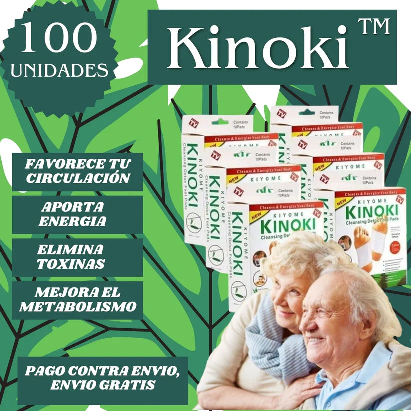 🔥 100 Parches Kinokis - ¡Elimina las toxinas de tu cuerpo a través de tus Pies!